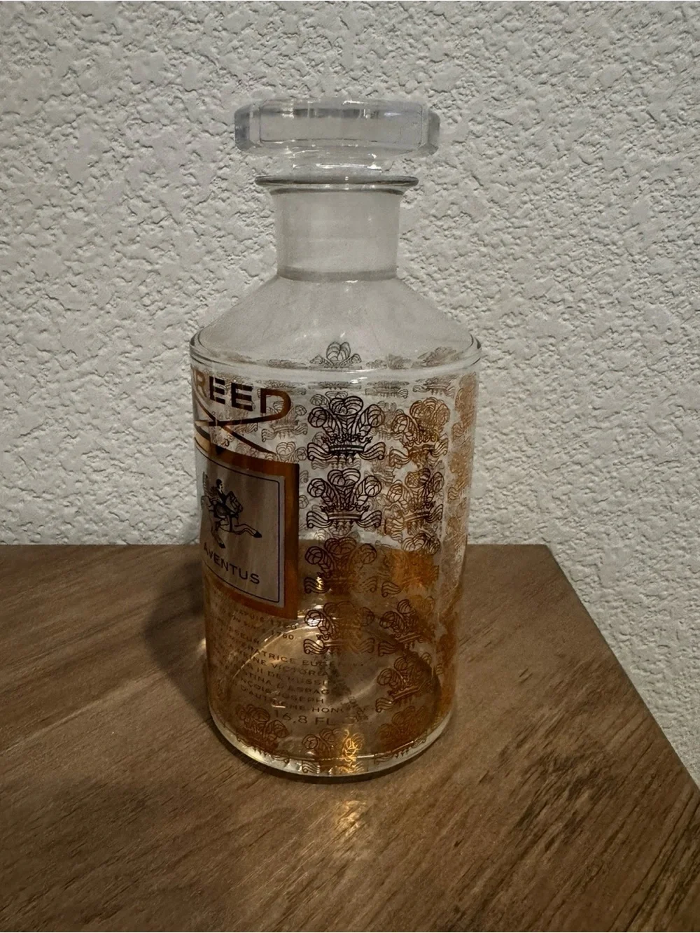 Creed aventus falcon Gold Glass Vase decanter- Aventus Inspired